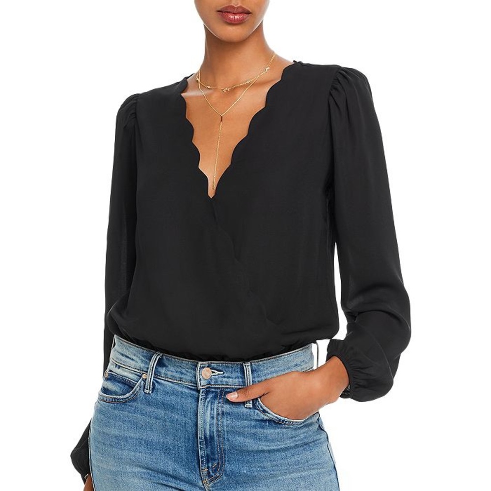 Bloomiindalws Aqua scalloped bodysuit